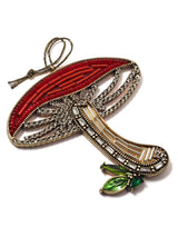 Bejeweled And Beaded Mushroom Christmas Ornament