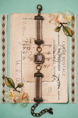 Velvet Rhinestoned Mesh Bracelet