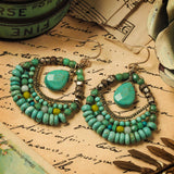 Turquoise & Sterling Dream Statement Hoop
