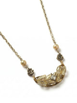 Dew Drop & Leaf Necklace