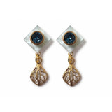 Symphony in Green & Gold:Stud Earring Set