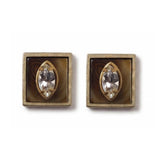 Symphony in Green & Gold:Stud Earring Set