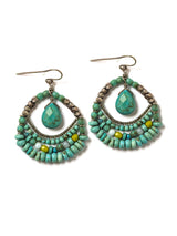 Turquoise & Sterling Dream Statement Hoop