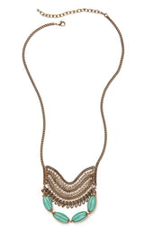 Vintage Blue Armor Necklace