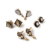 Pearl Drop Stud Earrings Stud Set