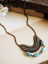 Vintage Blue Armor Necklace