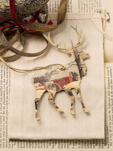 Vintage Reindeer Holiday Ornament Set #OKL03