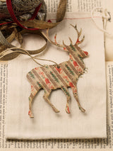 Vintage Reindeer Holiday Ornament Set #OKL03