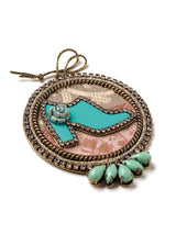 Enameled Patina Pump Christmas Ornament