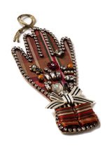 Bejeweled Plaid Hand Christmas Ornament