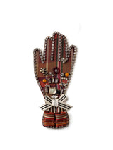 Bejeweled Plaid Hand Pin