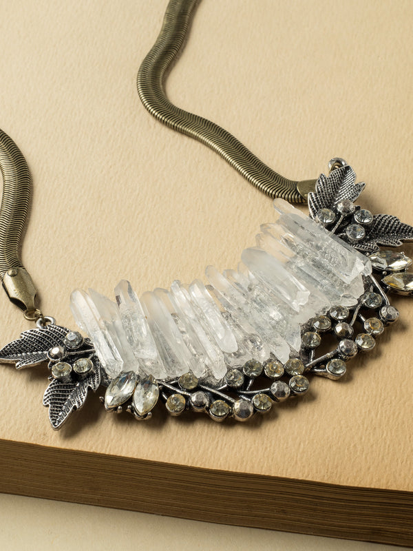 Ice Crystals Bib Necklace #PLN4
