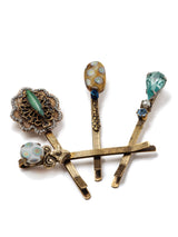 Peacock & Silver Lace Hairpin Set