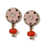 Valeria Pink and Teal With Crystal Accents Stud Earrings Set