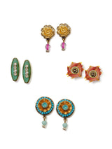 Blooms And Beads Stud Earrings Set