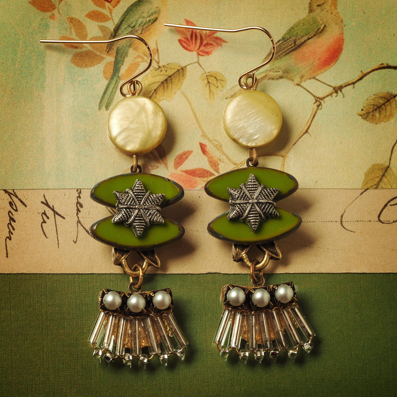 Mint Lantern Fringe Drops