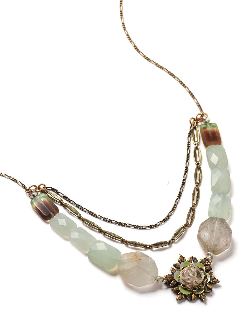 Vintage Pistachio Layered Necklace