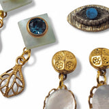 Symphony in Green & Gold:Stud Earring Set