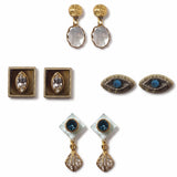 Symphony in Green & Gold:Stud Earring Set