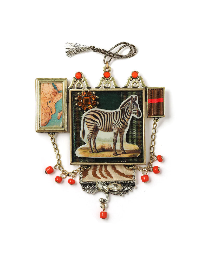 Zebra Holiday Ornament