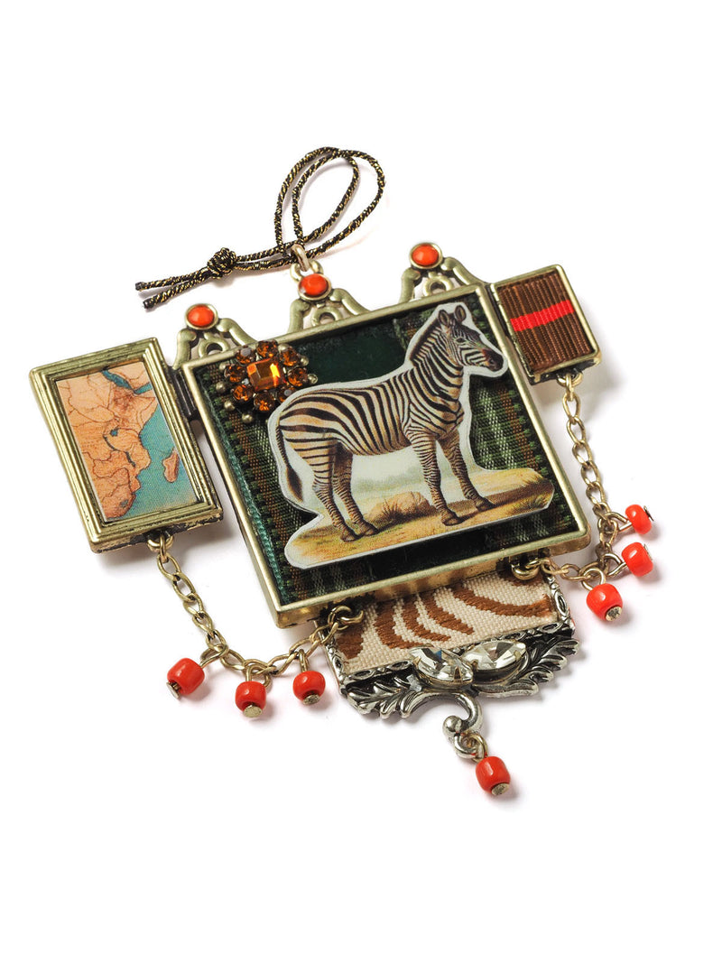 Zebra Holiday Ornament