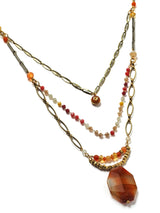 Big Drop Carnelian Pendant Necklace