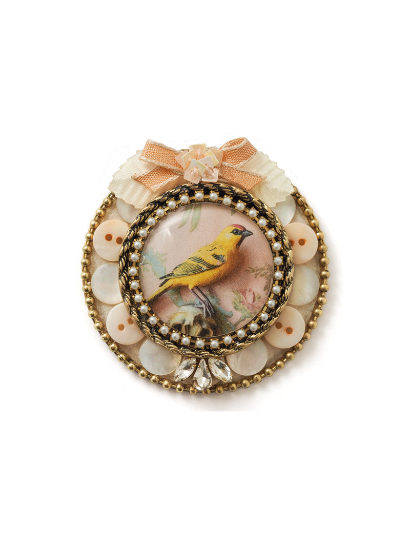 Little Bird Button Brooch