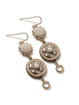 Pearl Pinwheel Drop Earrings