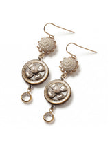 Pearl Pinwheel Drop Earrings