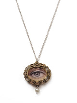 Petite Glistening Lover’s Eye Filigree Necklace