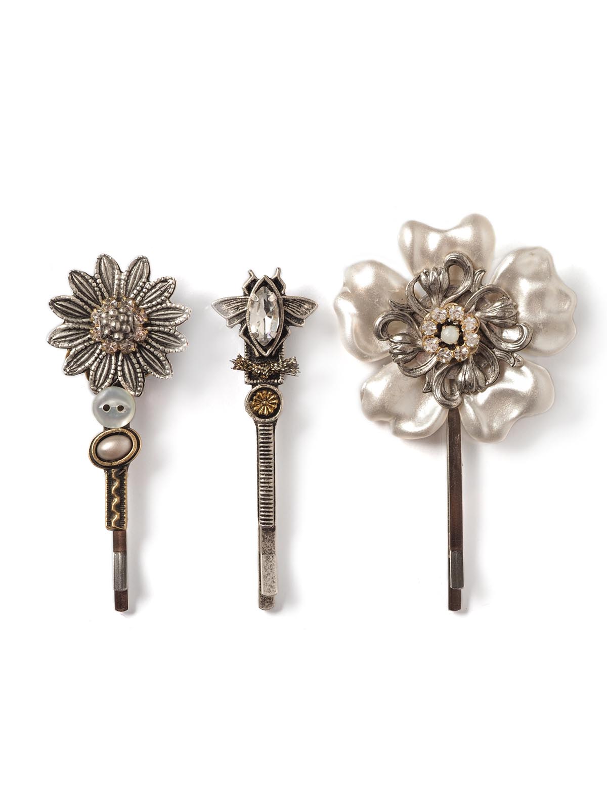 Flora & Fly Pearlescent Vintage Hair Pin Set – Elements Jill Schwartz