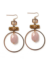lush Velvet Rose Quartz Hoop Earrings