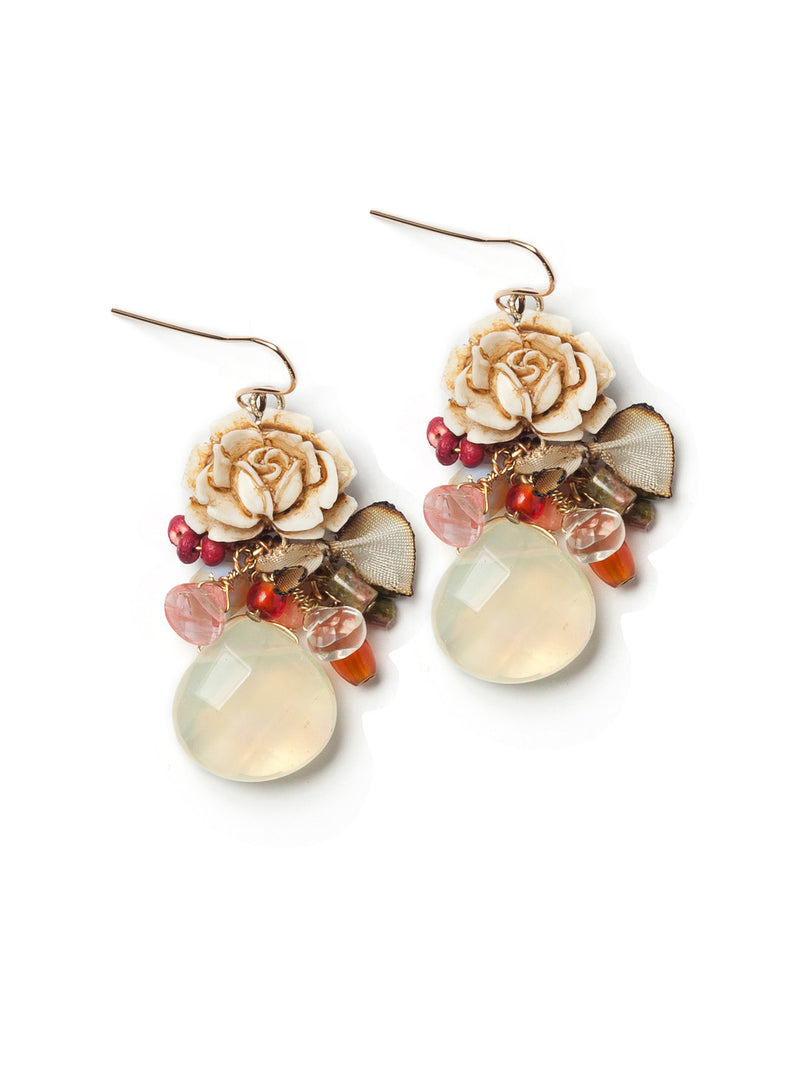 Rustic Rose Earrings by Elements Jill Schwartz