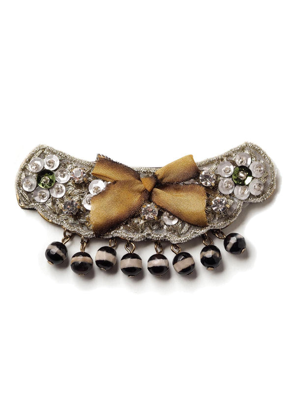 Bow And Beads Hair Clip