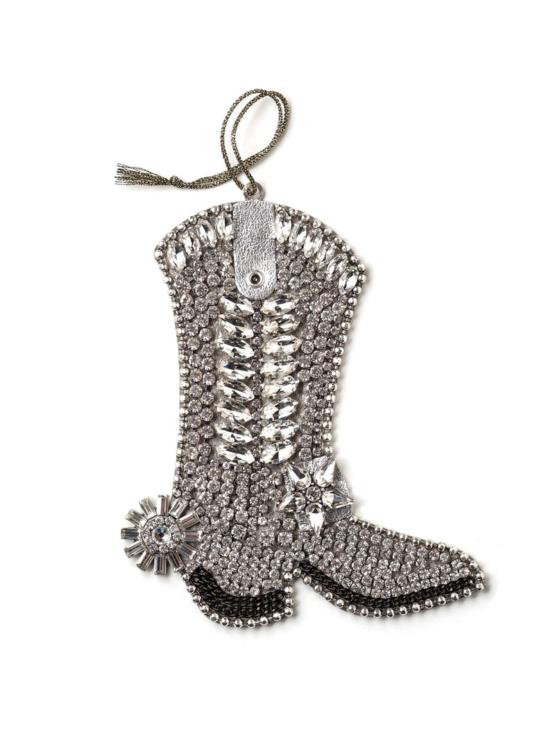 Western Christmas Bejeweled Cowboy Boot Ornament