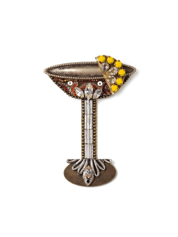 Bejeweled Cocktail With Lemon Slice Pin