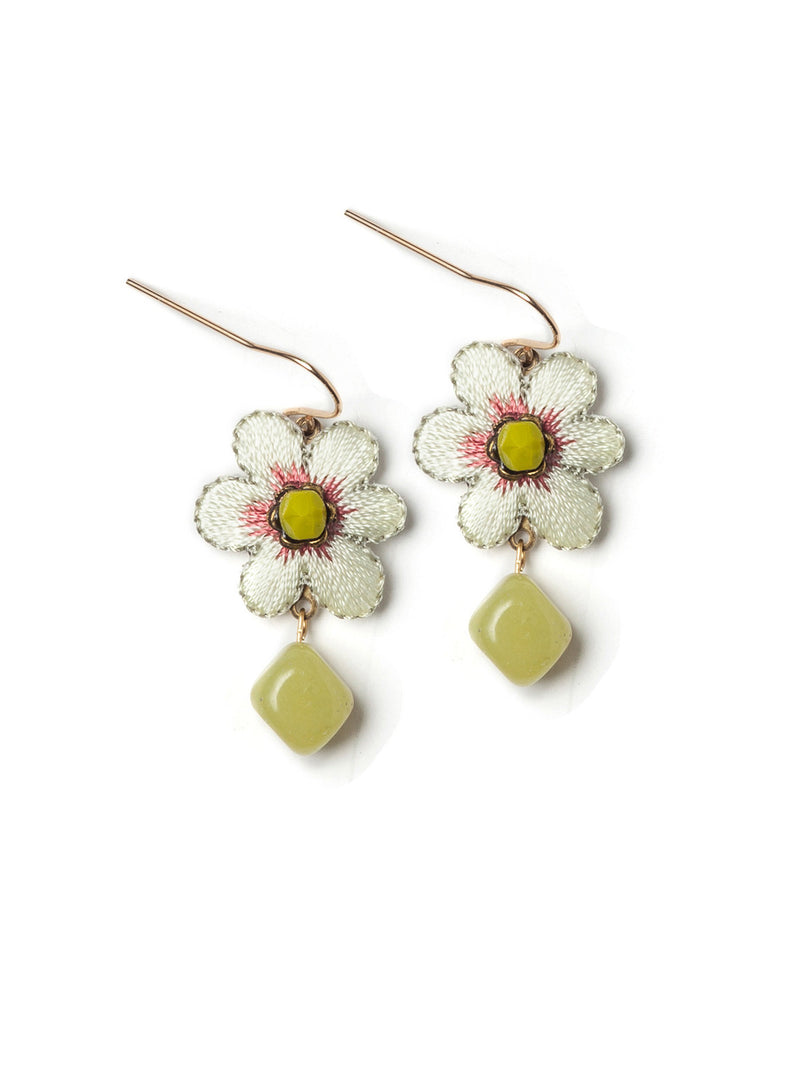 Flower For Jade Earrings by Elements Jill Schwartz