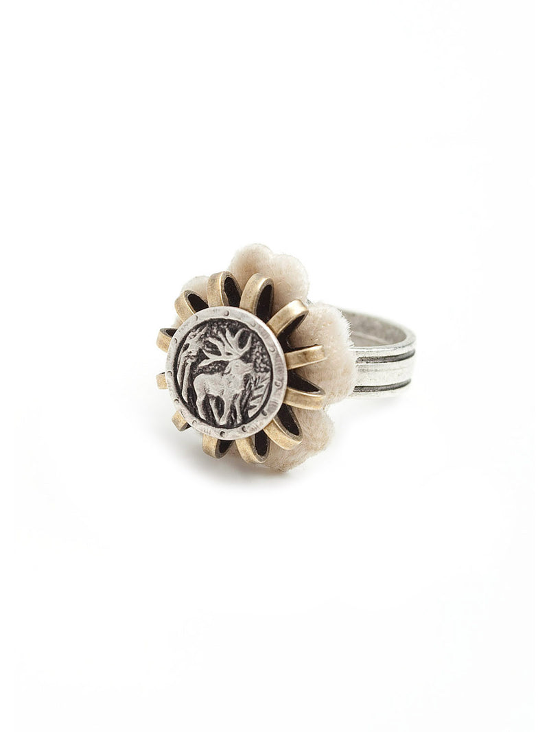 Sterling Elk Ring
